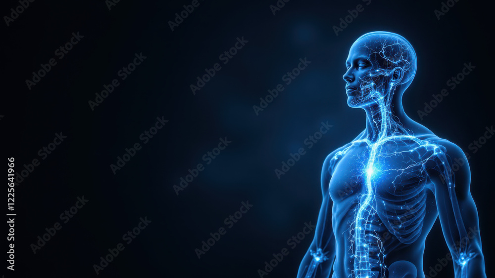 An anatomical illustration depicting a human body with highlighted VNS, representing Vagus Nerve Stimulation. An anatomical illustration depicting a human body with highlighted VNS, representing Vagus Nerve Stimulation.