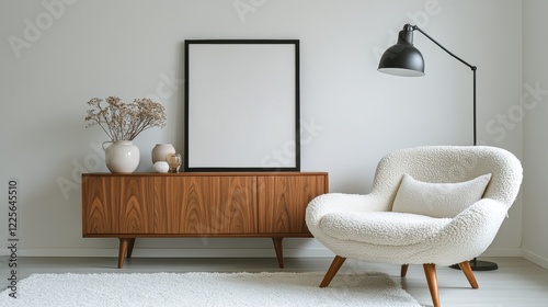 Cozy living room with modern furniture and neutral color palette