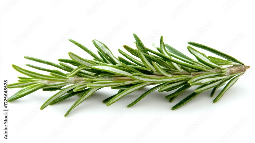 Fototapeta premium Fresh rosemary sprig, isolated, white background, culinary herb