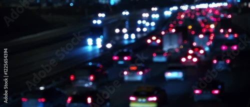 night traffic in city