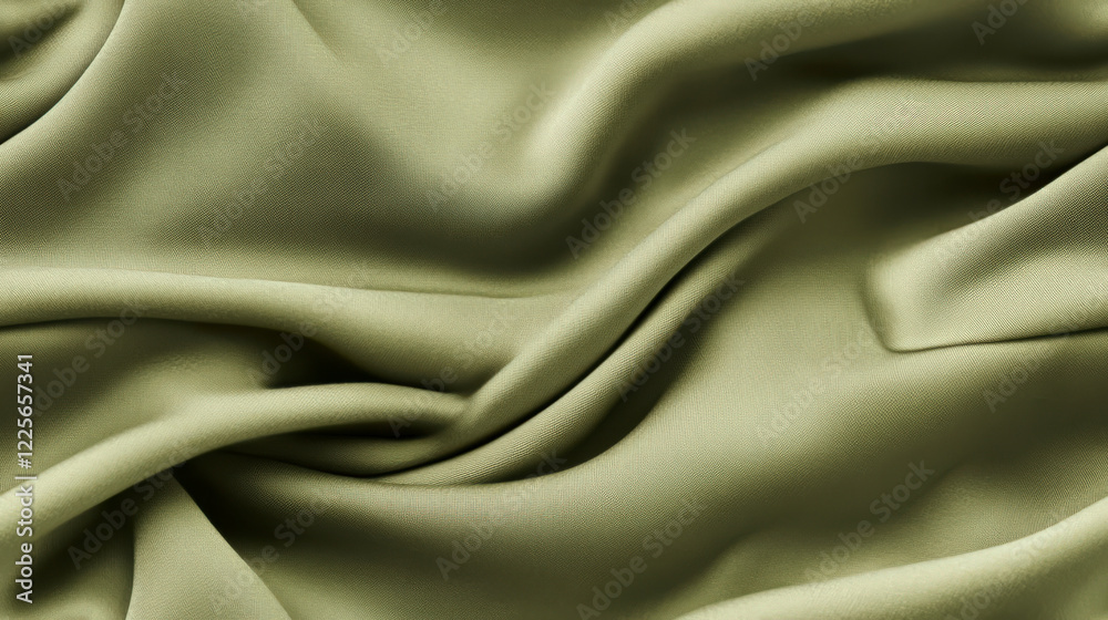 Fototapeta premium Muted Olive Green Wool Fabric Texture on Plain Background