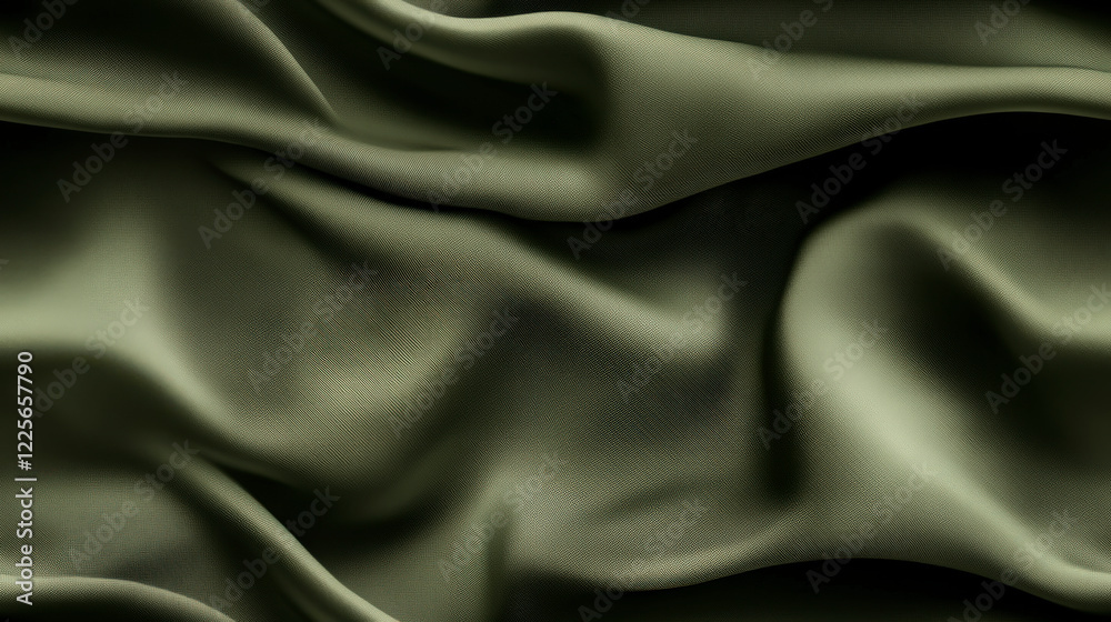Obraz premium Muted Olive Green Wool Fabric Texture Background