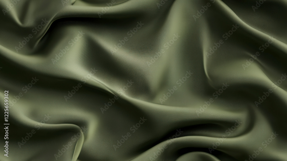 Fototapeta premium Muted Olive Green Wool Fabric Texture for Seamless Background Design