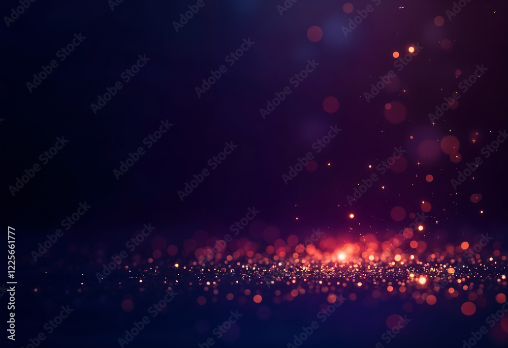 Obraz premium Magic Glowing Dust Trail in Darkness