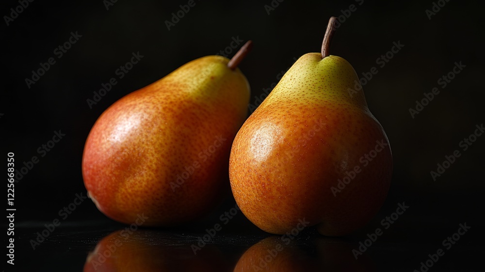 Two Ripe Pears in a Studio Setting Two Ripe Pears in a Studio Setting