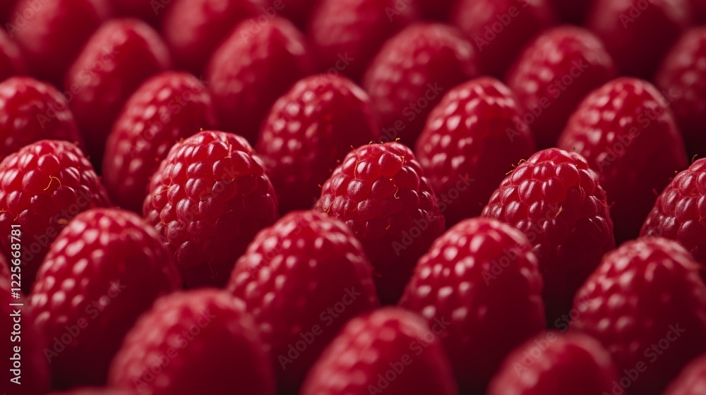 Close-up of Fresh Raspberries, Vibrant Red Berries, Macro Photography Close-up of Fresh Raspberries, Vibrant Red Berries, Macro Photography