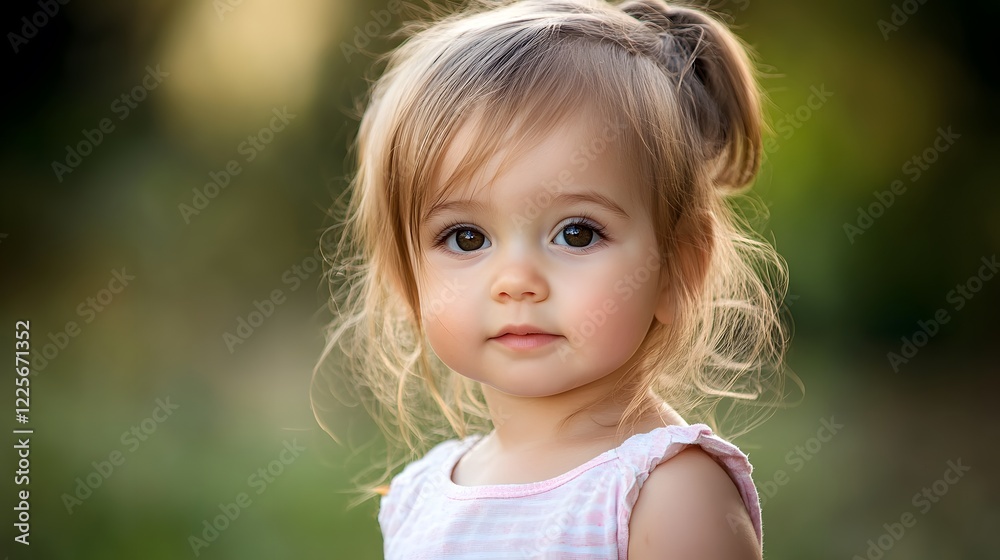 Adorable Toddler Girl Portrait Outdoor Natural Light Adorable Toddler Girl Portrait Outdoor Natural Light