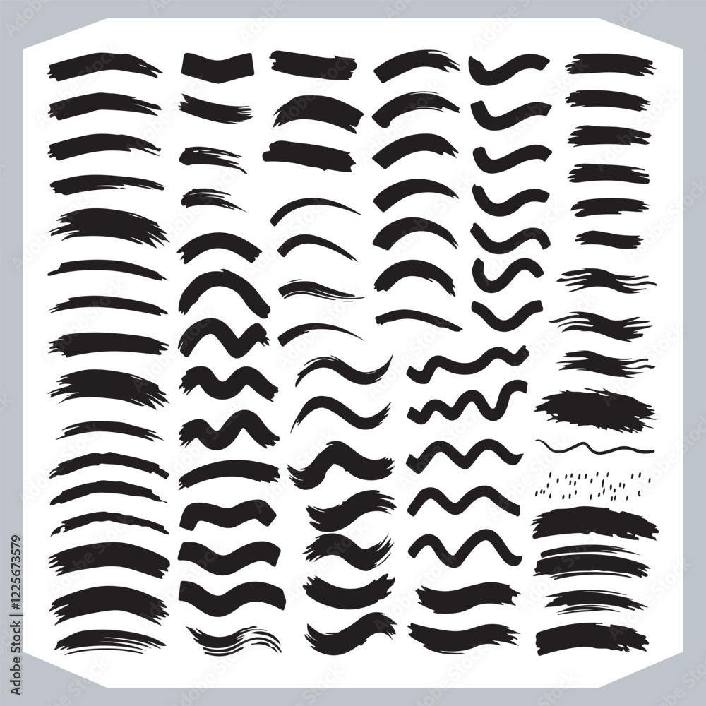 Abstract Ink Splatter and Brush Stroke Design Elements for Modern Art Abstract Ink Splatter and Brush Stroke Design Elements for Modern Art