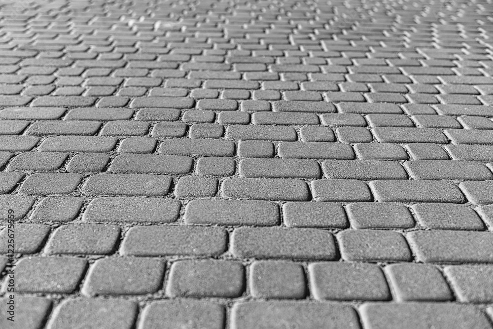 Concrete road paving stones abstract background.