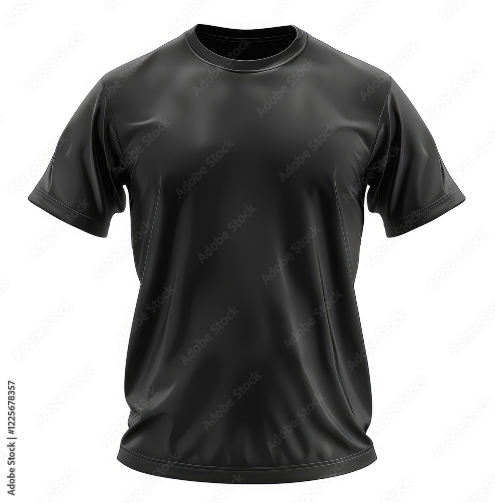 Blank black t-shirt front view isolated on white, apparel mockup for designers Blank black t-shirt front view isolated on white, apparel mockup for designers