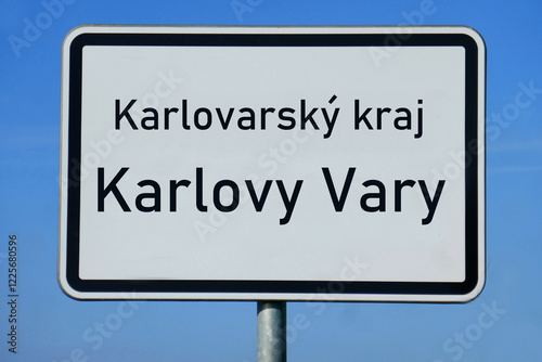 Ortsschild Karlovarský kraj Karlovy Vary photo