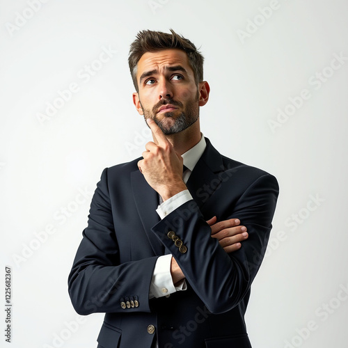A business man thinking 