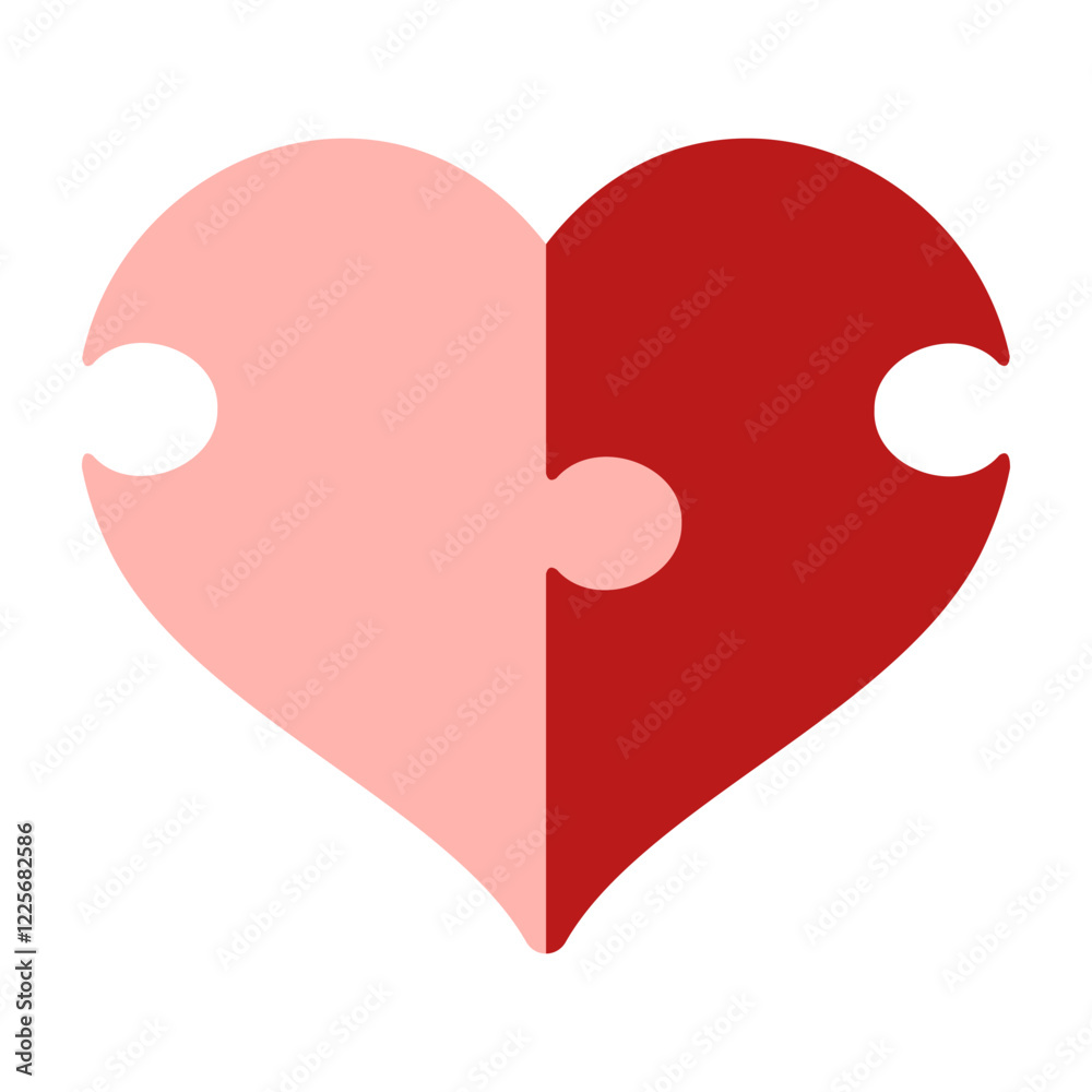 Simple flat illustrations with love and Valentine's Day elements Simple flat illustrations with love and Valentine's Day elements