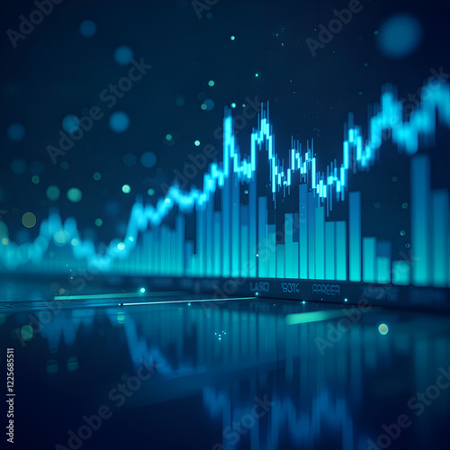  Futuristic Digital Stock Market Chart