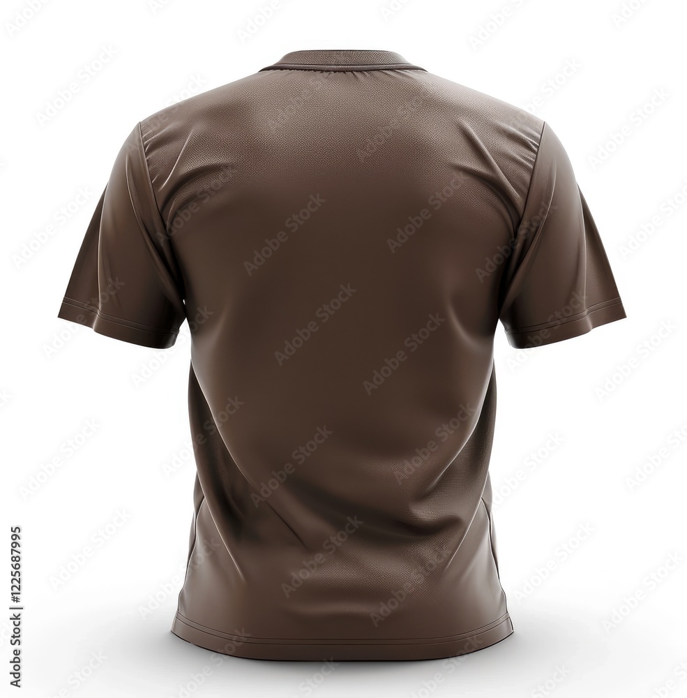 Plain Brown T-Shirt Mockup Featuring Back and Side Views Isolated on White Background for Graphic and Apparel Design Plain Brown T-Shirt Mockup Featuring Back and Side Views Isolated on White Background for Graphic and Apparel Design