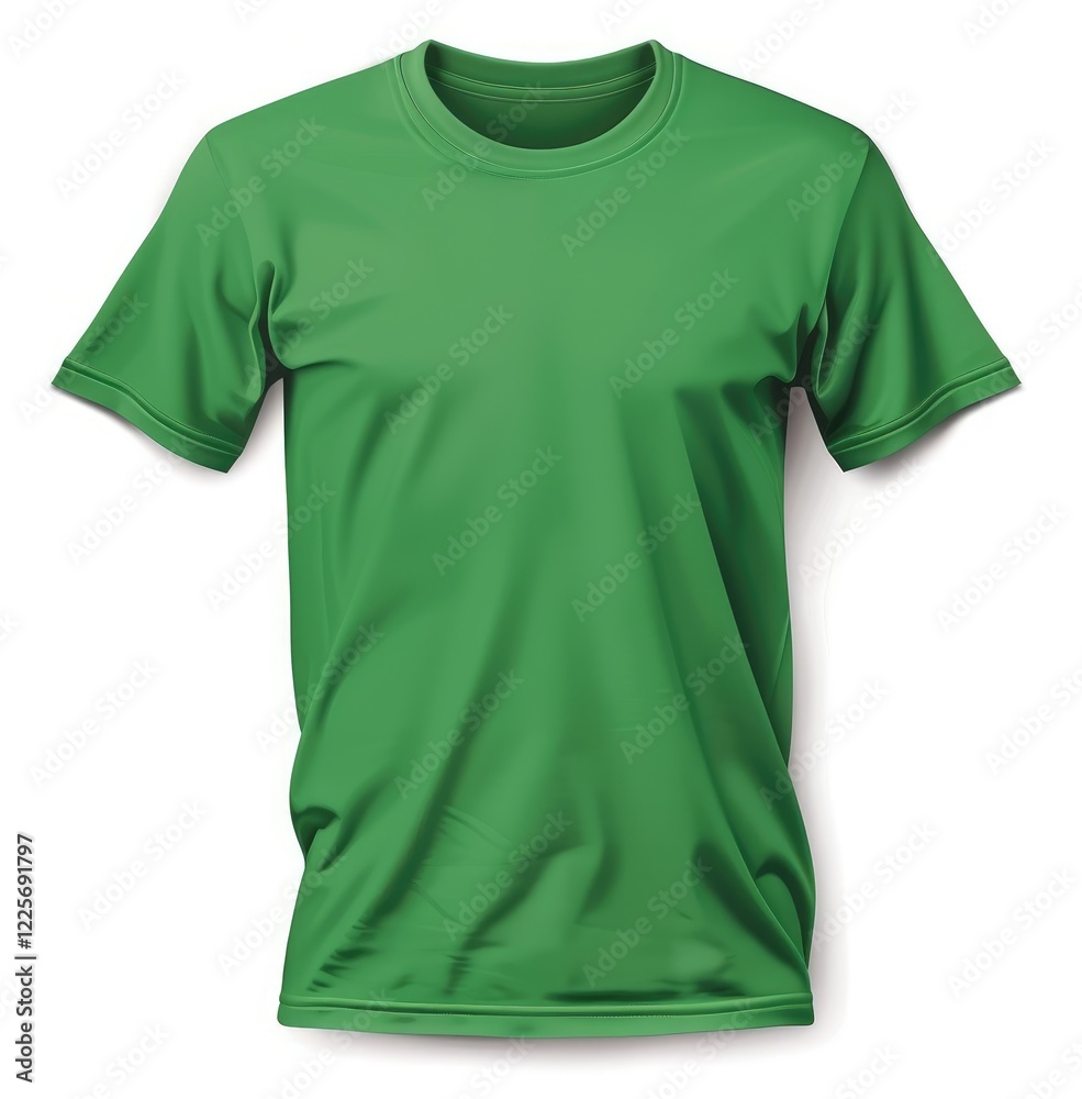 Front View Green T-Shirt for Logo Placement Front View Green T-Shirt for Logo Placement
