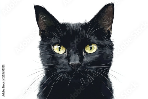 Cat isolated on white background