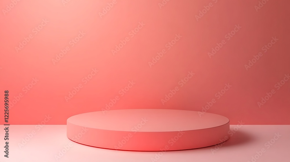 Minimalist Pink Studio Display Platform Background Minimalist Pink Studio Display Platform Background