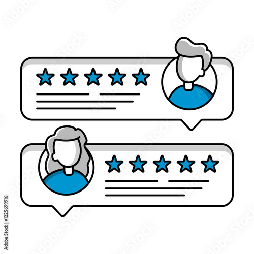 Feedback Icon. Performance Review and Customer Satisfaction Illustration for Evaluation.