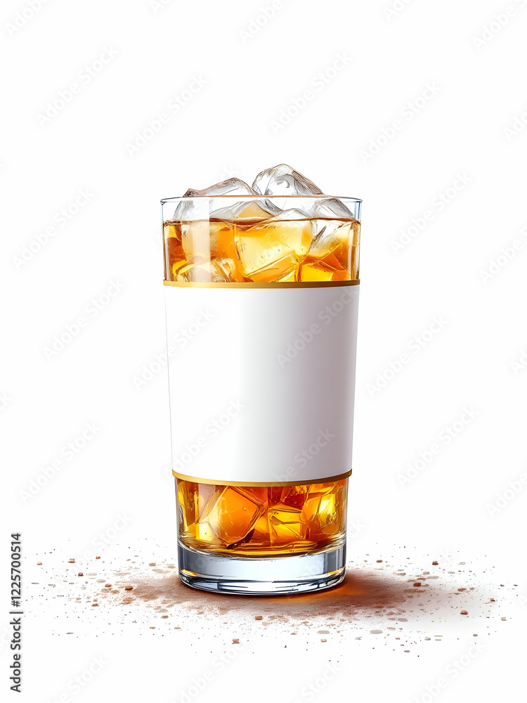 Glass with juice on white Glass with juice on white