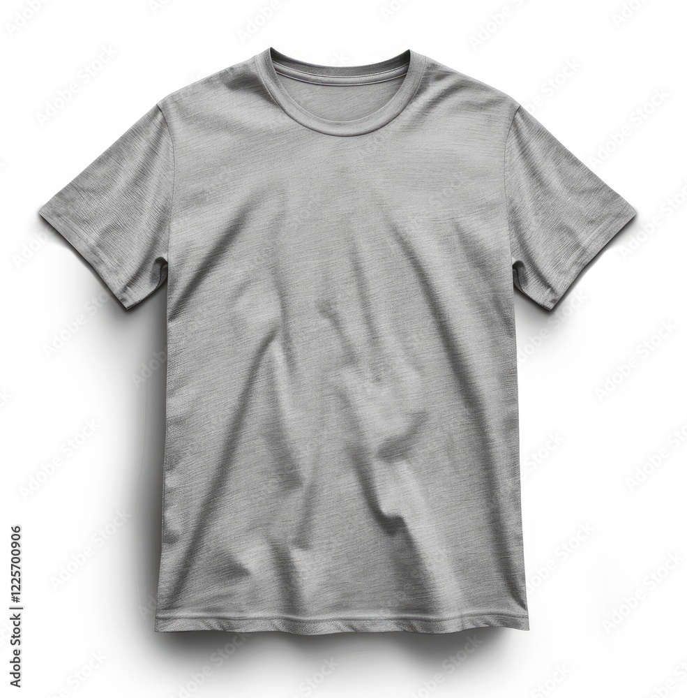 Front view of gray t-shirt isolated for fashion design Front view of gray t-shirt isolated for fashion design
