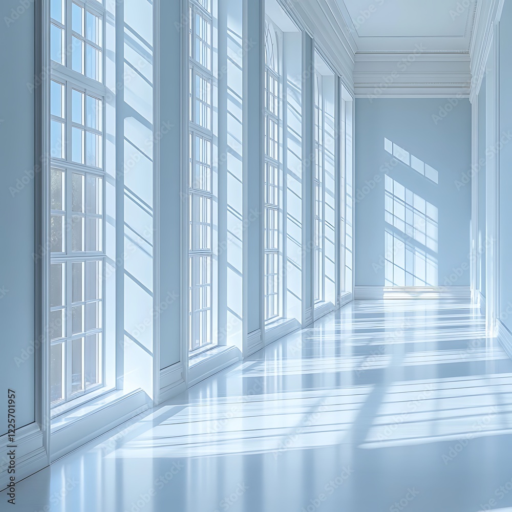 Modern Empty White Interior Room with a Large Window, Featuring Minimalist Design and Abundant Natural Light Modern Empty White Interior Room with a Large Window, Featuring Minimalist Design and Abundant Natural Light