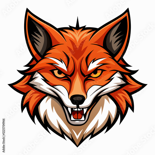 Tableau sur toile red fox vector illustration