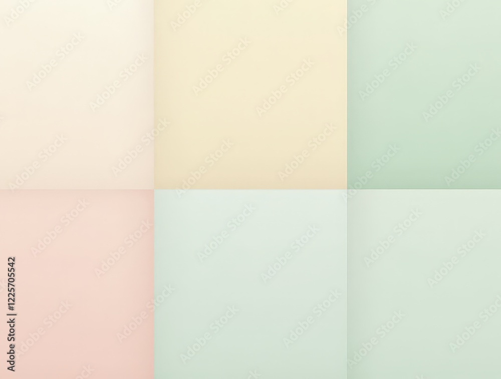 Fototapeta premium Pastel Gradient Grid: Soft Color Blocks in Minimalist Design