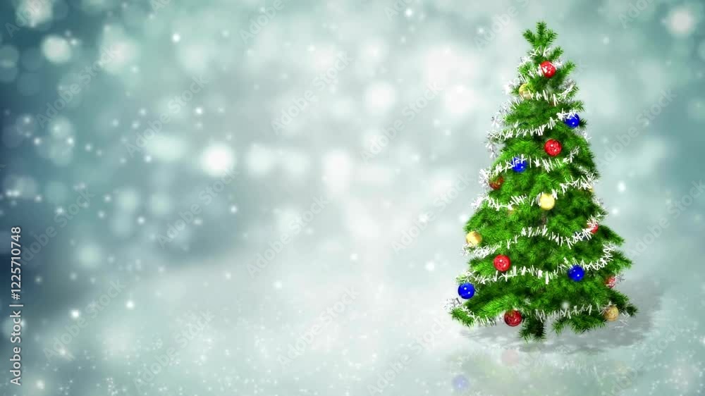 christmas tree on a blue background christmas tree on a blue background