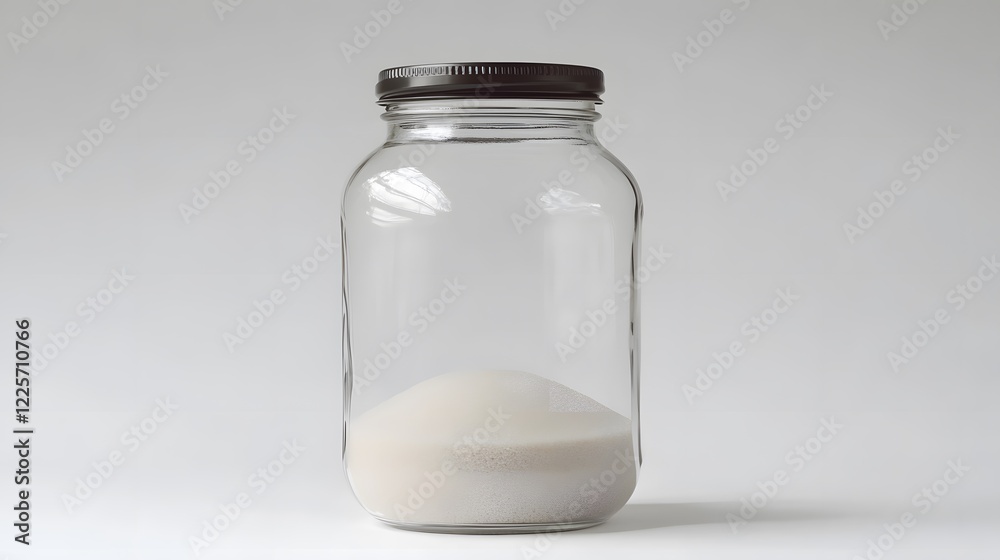 Glass Jar with Sugar Crystals Minimalist Still Life Photography Glass Jar with Sugar Crystals Minimalist Still Life Photography