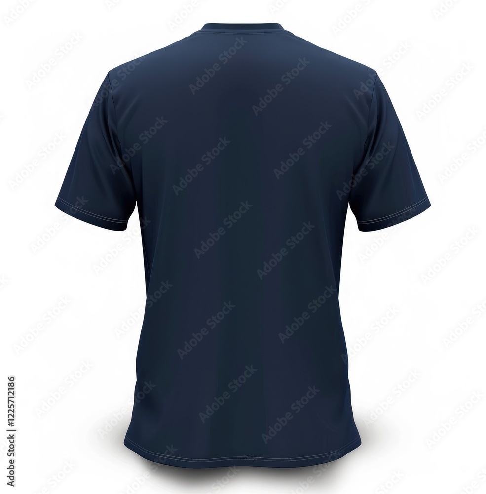High-resolution navy t-shirt back mockup High-resolution navy t-shirt back mockup