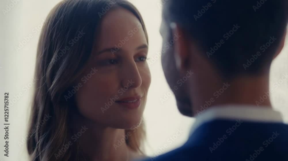 Close-Up of a Romantic Couple Sharing an Intense Loving Gaze Close-Up of a Romantic Couple Sharing an Intense Loving Gaze