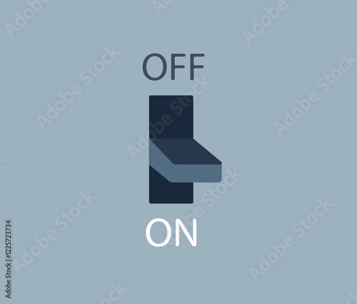 Turn on off button illustration