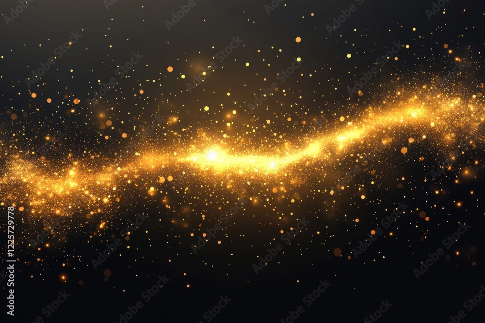 Sparkling gold confetti and shimmering glittering particles for festive celebrations and elegant decor Sparkling gold confetti and shimmering glittering particles for festive celebrations and elegant decor