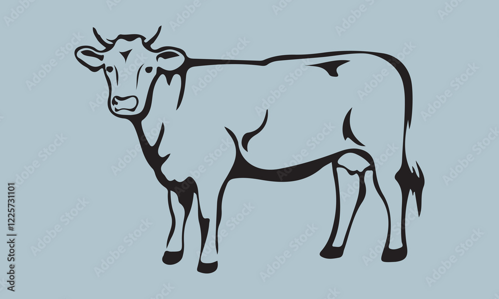 Print create cow silhouette vector style with white background 'illustration, vector, cow, mammal, animal, symbol, black and white, cowboy, drop, gardening, horizontal, horse, lifestyles, rain, seed, Print create cow silhouette vector style with white background 'illustration, vector, cow, mammal, animal, symbol, black and white, cowboy, drop, gardening, horizontal, horse, lifestyles, rain, seed,