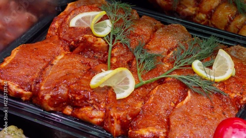 Tender marinated meats with fresh lemon and herbs, perfect for grilling, barbecues, picnics, and gatherings