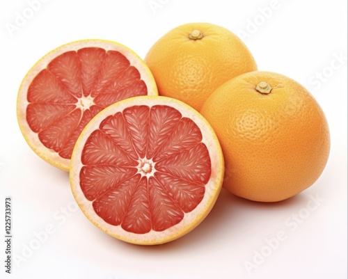Freshly Cut Cara Cara Oranges with Delicious Pinkish Red Interior - A Citrous Diet Food Packed with Fiber