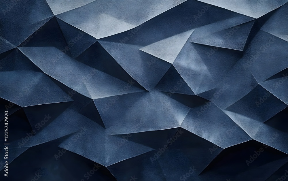Fototapeta premium Abstract Dark Blue Geometric Polygonal Texture Background