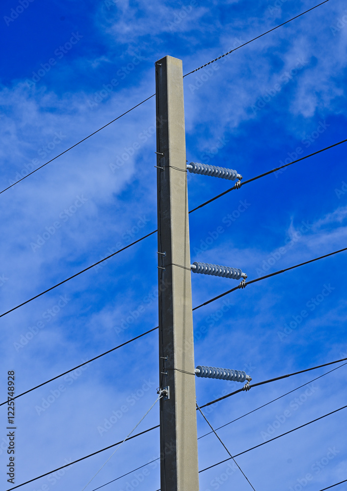 Power lines - hurricane and storm resistant - southern Florida. Power lines - hurricane and storm resistant - southern Florida.