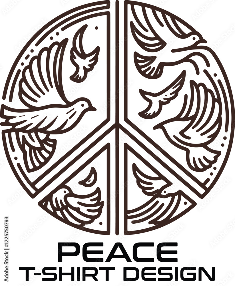 Obraz premium Peace Vector T Shirt Design