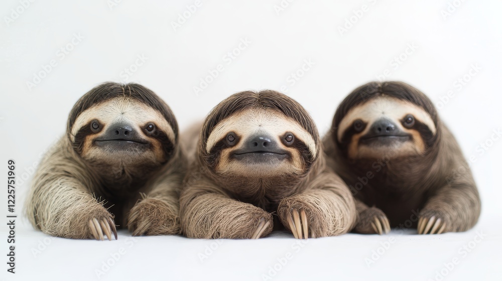 Fototapeta premium Brown-throated sloth (Bradypus variegatus) is a species of three-toed sloth found in the Neotropical realm of Central and South America