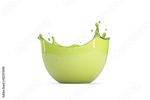 Honeydew melon splash with liquid photo