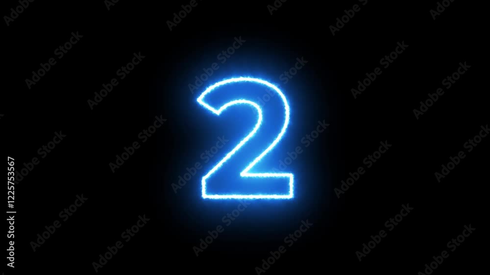 Count down Glow animation, Neon animation, Glow animation, animation vfx Count down Glow animation, Neon animation, Glow animation, animation vfx