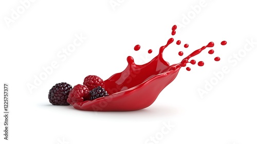 Sweet berry juice splash photo