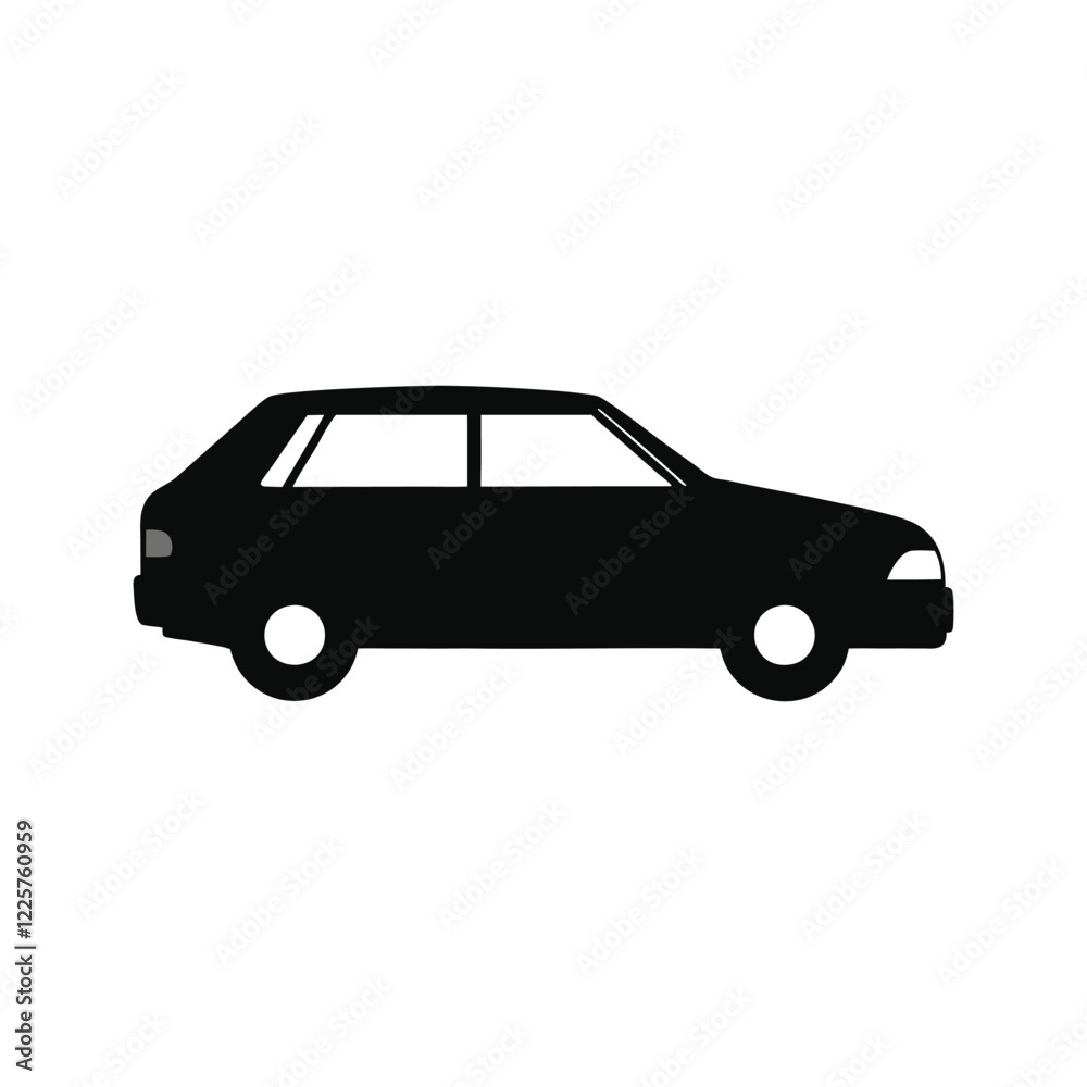 A car silhouette design on a white background A car silhouette design on a white background