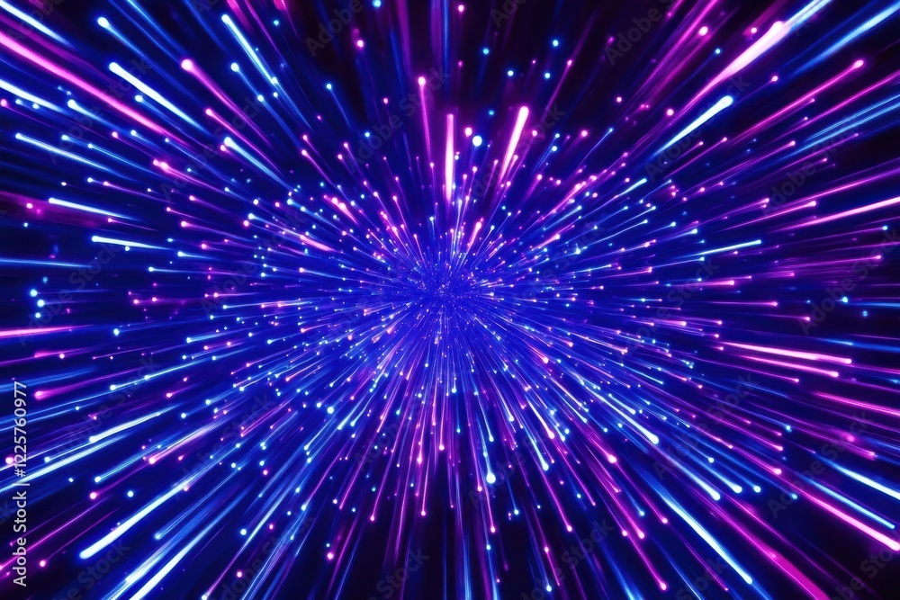 Vivid blue and purple light trails creating dynamic motion effects Vivid blue and purple light trails creating dynamic motion effects