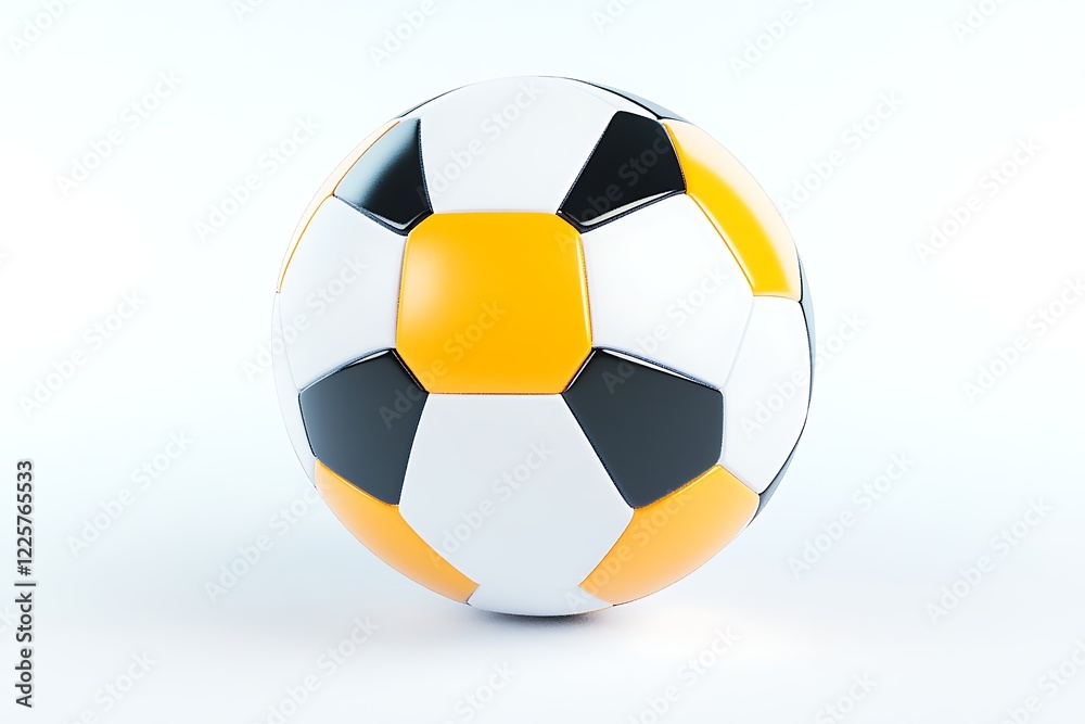 Detailed soccer ball icon with panels and shadows