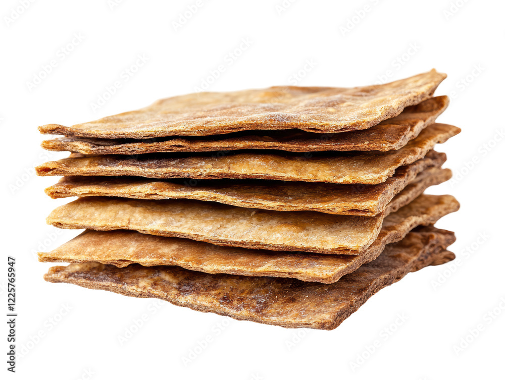 Isolated Stack of Crispy Crackers Isolated Stack of Crispy Crackers