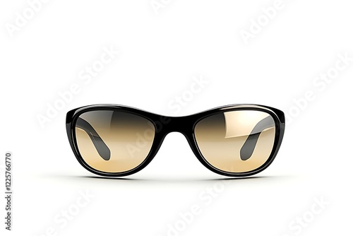 Glossy black sunglasses icon photo