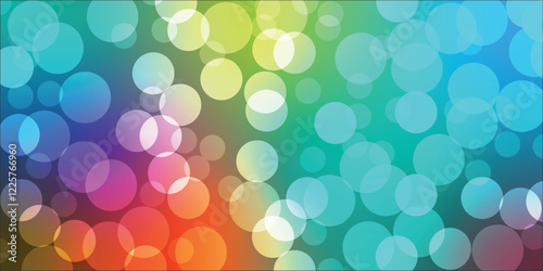 Colorful bokech, circles, abstract background bokeh effects in various colors design. Vector illustration